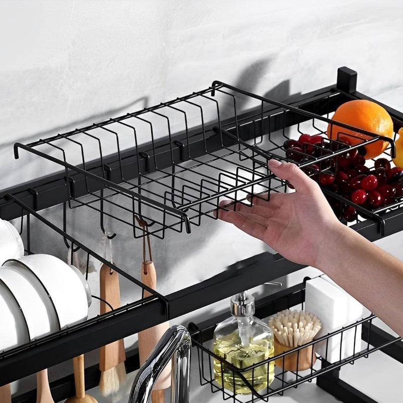 Escorredor De Louça Suspenso Oraganizador - Preto