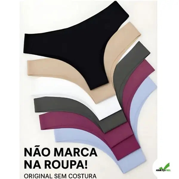 Kit 10 Calcinhas Confortável Sem Costura Leve Poliamida Não marca  - FRETE GRÁTIS HOJE!