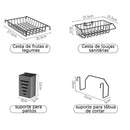 Escorredor De Louça Suspenso Oraganizador - Preto