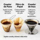 (Últimas unidades) Coador de Café Inox Reutilizável – Economize Sem Filtro de Papel + Frete Grátis