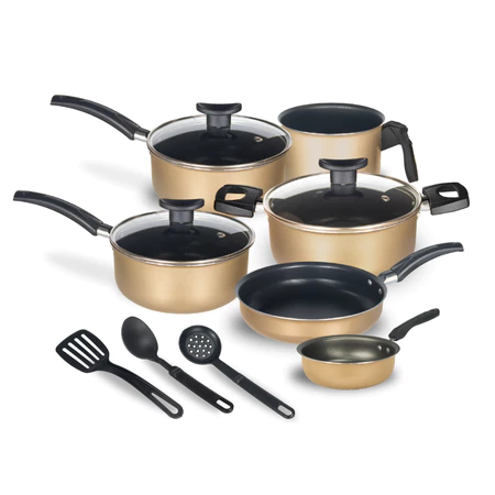 Jogo de Panelas Kit Antiaderente Tampa Vidro Teflon (FRETE GRÁTIS + BRINDE + DESCONTO até 23:59)