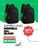 (Compre 1 Leve 2) Mochila Preta para Trabalho e Faculdade | Oferta por Tempo Limitado + BRINDE