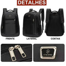 (Compre 1 Leve 2) Mochila Preta para Trabalho e Faculdade | Oferta por Tempo Limitado + BRINDE